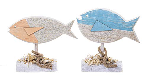 Ganz ME178813 Fish Decor Figurine, Set of 2