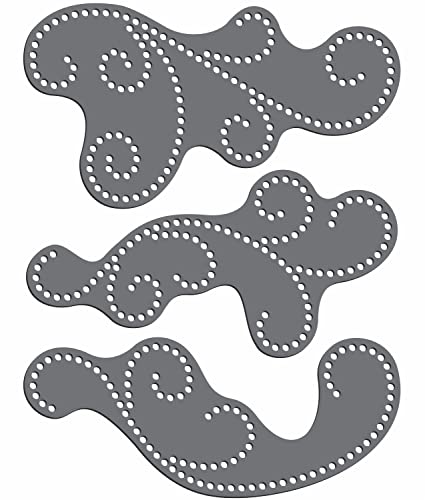 Rhinestone Genie Flourishes 001 Magnetic Rhinestone Template, Black