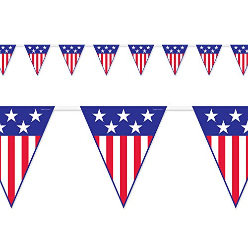 Beistle 50530 Spirit of America Pennant Banner, 10 by 12-Feet