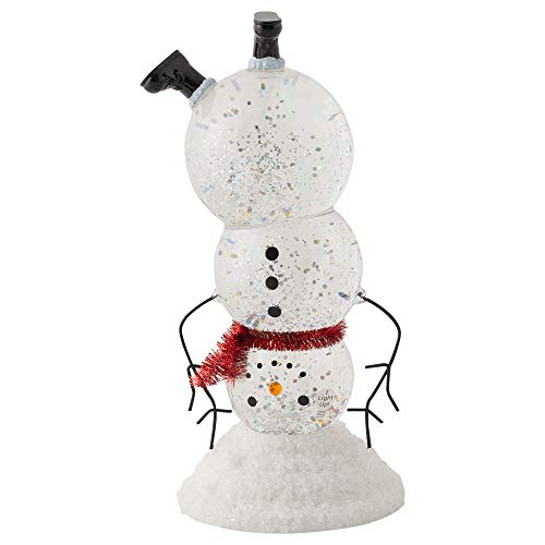 Ganz Midwest-CBK 9.75" LED Lighted Upside Down Snowman Shimmering Water Globe Christmas Figure