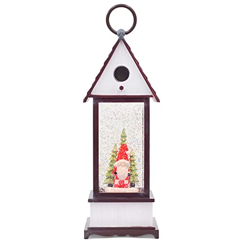 RAZ Imports 2022 Holiday Water Lanterns 11.75" Gnome in Lighted Water Birdhouse