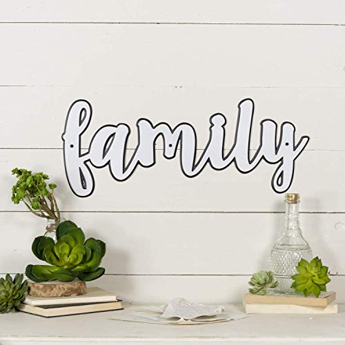 VIP FC1013 Word Family Wall Decor, 24-inch Width, Metal