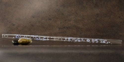 Hall Crystal Flutes 22216 - Offset Glass Flute in D - Blue Delft