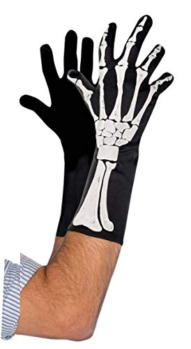 amscan Black & Bone Skeleton Gloves