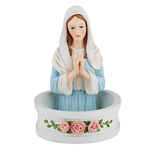 Christian Brands Autom Religious Madonna Rosary Holder Statue, Catholic Home Decor, 5 Inch