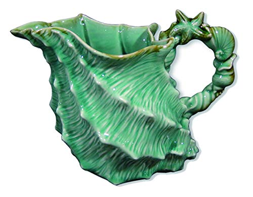 Blue Sky Clayworks Clayworkss Sky Ceramic Shell Figural Pitcher Blue, Multi