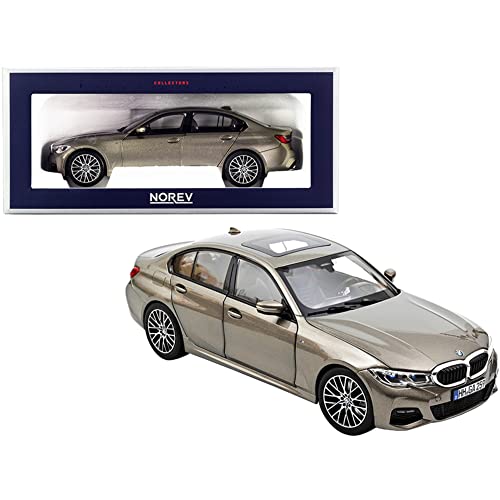 Motor City Classics 2019 330i with Sunroof Dark Silver Metallic 1/18 Diecast Model Car by Norev 183275