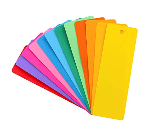 Hygloss Products Bright Bookmarks - Fun to Personalize - 12 Assorted Vibrant Colors - Cardstock Bookmarks - Value Pack - 100 Pack, 2 x 6 Inches (FBA_42610)