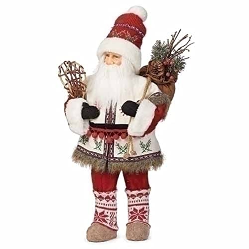 Roman 18" Santa in Sweater Figurine Christmas Tabletop Decor