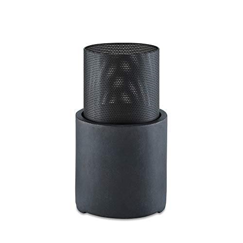 Danya B. TFE980082 Patio D‚àö¬©cor - Backyard Fire Pit - 22‚Äö√Ñ√π Outdoor Wood Burning Faux Stone Fire Column with Metal Fire Bowl