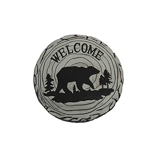 Comfy Hour Farmhouse Home Decor Collection Bear in Forest Decorative Garden Stepping Stone 10-Inch, Concrete