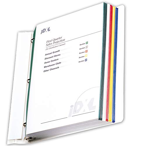 C-Line Colored Edge Sheet Protectors for 8.5 x 11 Inch Sheets, Assorted Colors, 50 per Box (62000)