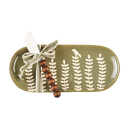 Mud Pie Colorful Leaf Tray, 9 1/4-inch