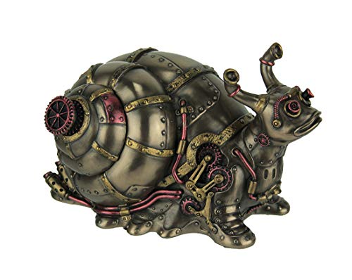 Unicorn Studio Veronese Design Highly Detailed Steampunk Land Snail Trinket Box