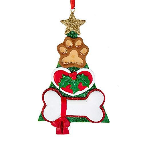 Kurt Adler Dog Tree Ornament for Personalization