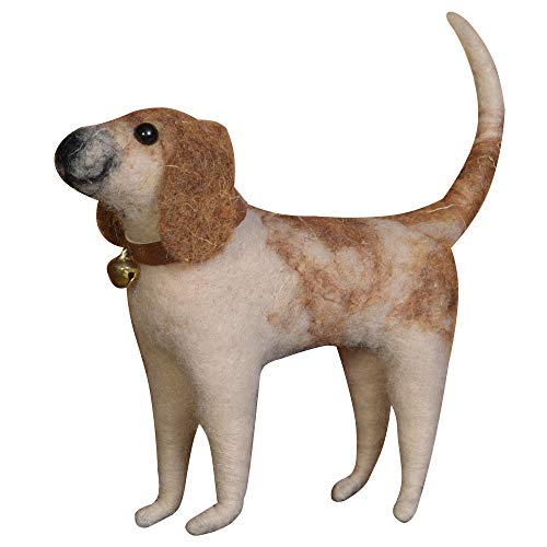 HomArt 9591-13 Dog Ornament, 6.75-inch Width, Felt, Brown