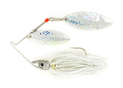 Nichols Lures SG1520-38 Pulsator Shattered Glass Spinnerbait, 3/8oz, Silver Flash