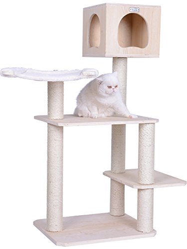 Armarkat Model Premium Scots Pine, Solid Wood Cat Tree, 50" Tall S5103