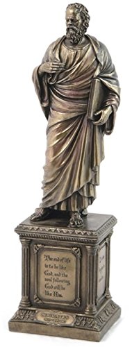 US 14.63 Inch Greek Philosopher Socrates Cold Cast Bronze Figurine