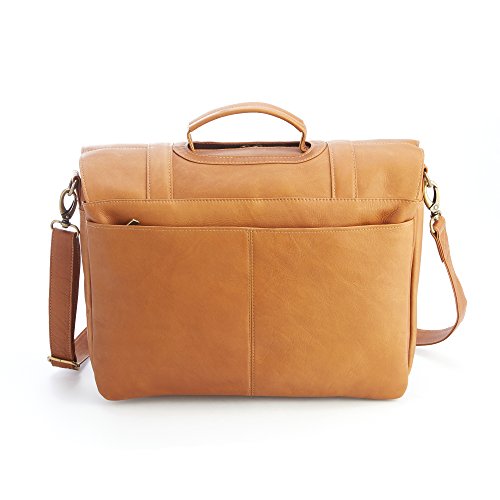 Royce Leather Men's Colombian Leather 15" Laptop Satchel Brief, Tan, One Size