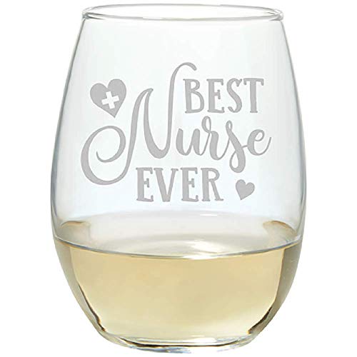 Carson 23669 Best Nurse Ever Stemless Wine Glass, 17-ounce, Clear