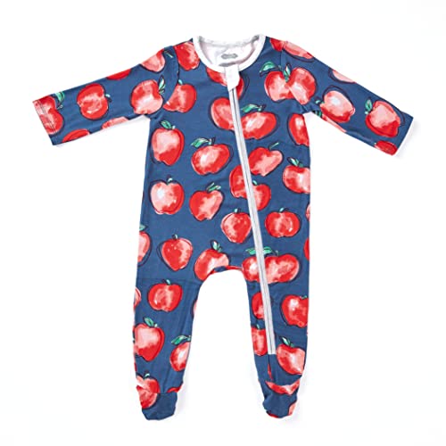 Mud Pie  Apple Baby Pajamas, 0-3 Months