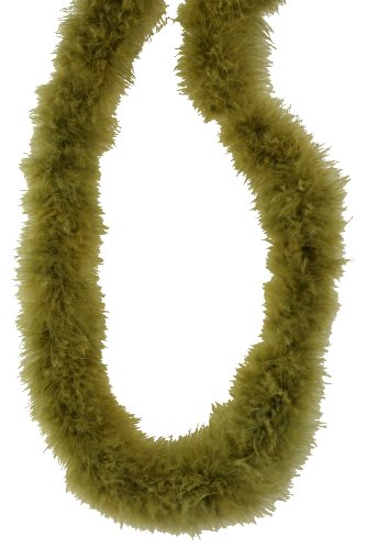 Midwest Design Touch of Nature 37917 Fluffy Boa, Olive Green