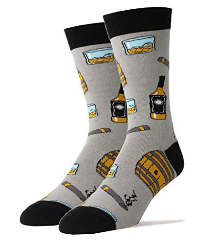 Oooh Yeah Socks Mens Cotton Crew Sock (Whiskey Me)