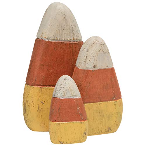 CWI Gifts Wooden Candy Corn Shelf Sitters 3/Set, Multi