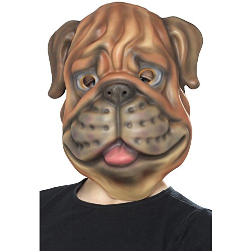 Smiffys Dog Mask Eva, Brown, One Size