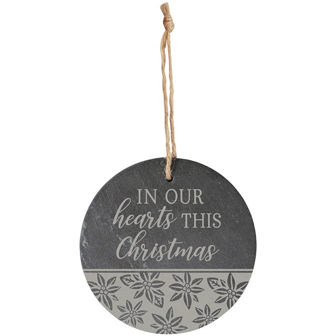 Carson Home Accents in Our Hearts Slate Ornament, 4-inch Diameter