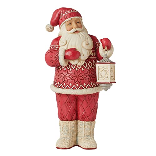 Enesco Jim Shore Heartwood Creek Nordic Noel Santa in Boots Figurine, 10.43 Inch, Multicolor