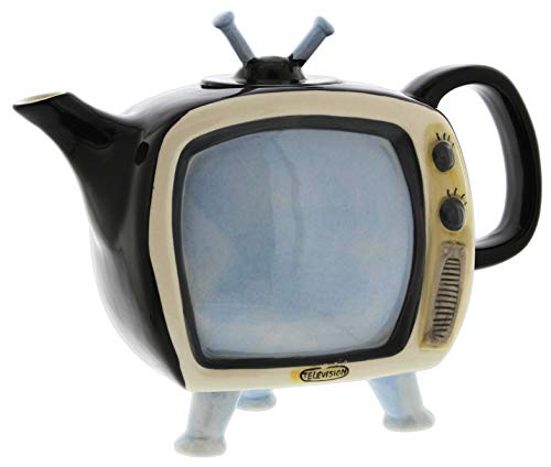 Blue Sky Ceramics Novelty Retro Ceramic Tea Pot (Television)