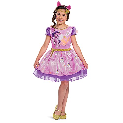 Disguise Pipp Petals Deluxe Costume for Girls, Official My Little Pony Tutu Dress Character Outfit, Kids Size Medium (7-8)