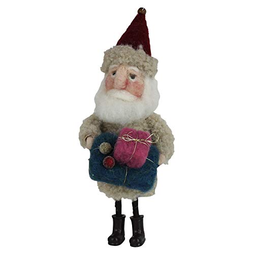 HomArt 0426-0 Festive Santa with Gifts, 10-inch Height, Felt