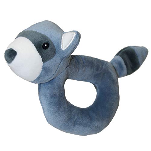 Mary Meyer Leika Baby Rattle, 6-Inches, Little Raccoon