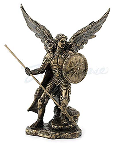 UNICORN STUDIO 9.37 Inch Cold Cast Bronze Color Archangel Raphael Figurine Statue