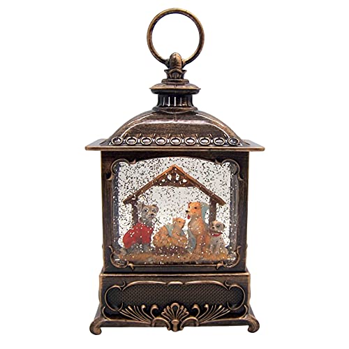 Roman Christmas - Musical Dog Pageant Lantern, 8.75" H, Christmas Collection, Plastic, Christmas Decor, Home Decor, Inspirational, Durable, Long Lasting, Battery Operated