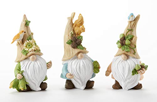 Delton 6.5" Resin Garden Gnome, 3 Asst