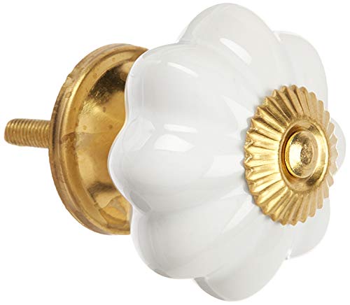 Abbott Collection  White Pumpkin Drawer Knob