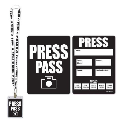 Beistle Press Party Pass, 25-Inch