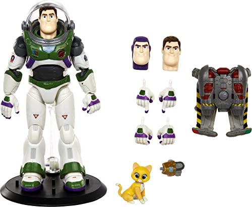 Mattel Disney Pixar Lightyear Pixar Spotlight Series Buzz Lightyear Collectible 7 Inch Scale Figure, 32 Articulations, 3 Expressions, Sox, Jetpack 6 Years & Up