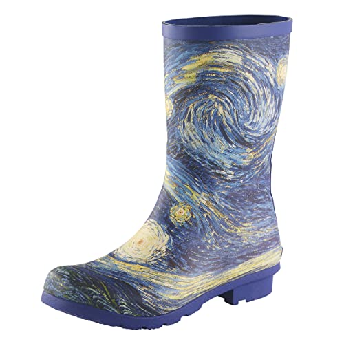 GALLERIA ENTERPRISES, INC. Van Gogh Starry Night Mid-Calf Rain Boot