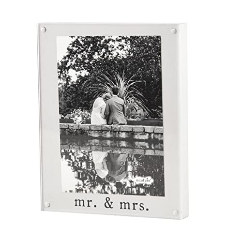 Mud Pie Mr. and Mrs. Acrylic Picture Frame, 6.75" x 8.5"