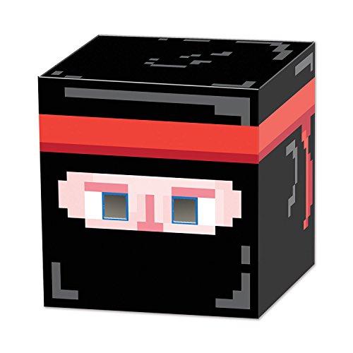 Beistle Ninja 8-Bit Box Head, 9 by 9-Inch, Multicolor