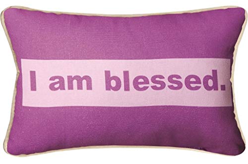 Manual SWAFB Affirmations Blessed Throw Pillow, 12.5 Inches x 8.5 Inches