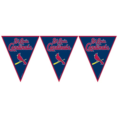 amscan St. Louis Cardinals Major League Baseball Collection Pennant Banner, Party Decoration,Blue,12&