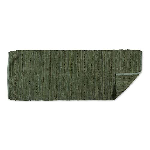 DII Design Chindi Home Collection Handwoven Multicolor Area Rag Rug, Runner, 2' 3" x6', Olive Green
