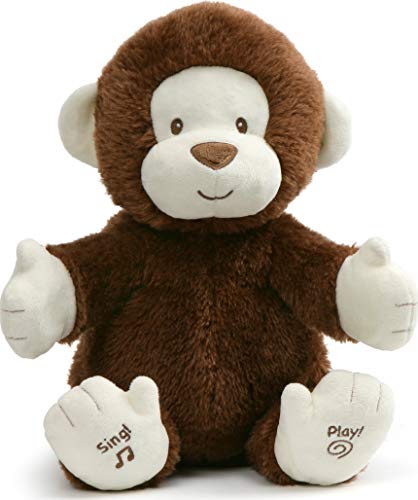 GUND Animated Clappy Monkey Singing and Clapping Plush Stuffed Animal, Brown, 12"