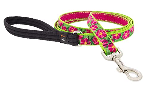 Lupine Pet Dog Leash 6-Foot by 3/4" Wide Petunias√ä